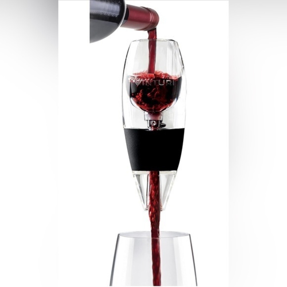 Venturi Red Wine Aerator Enhances Base Flavors for a Smoother Finish, Black
